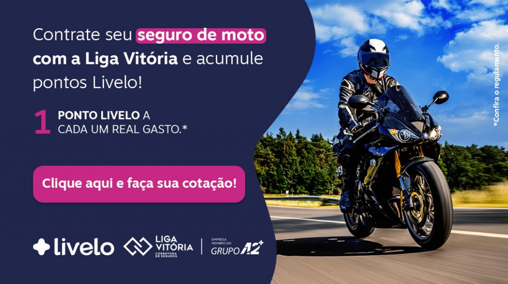 Banner Home - Livelo - Seguro de Moto Padrão - Mobile