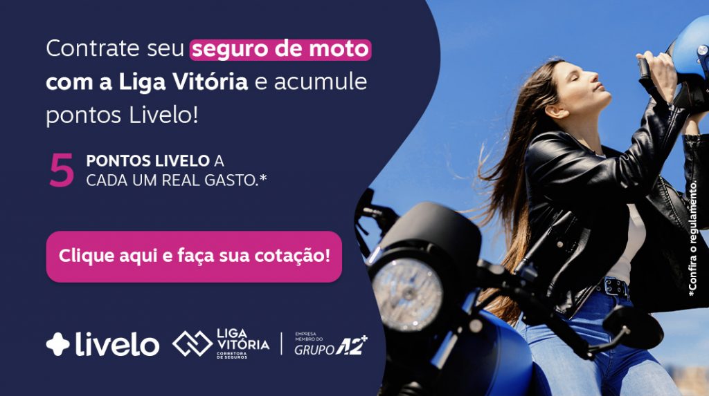 Banner Home - Livelo - Seguro de Moto - Mobile - 5 Pontos