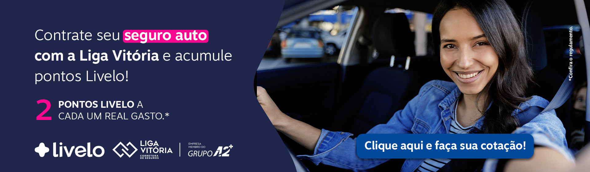 Banner Home - Livelo - Seguro Auto - Desktop - 2 Ppntos