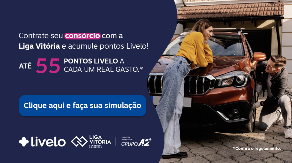 Banner Home - Livelo - Consórcio - 55 Pontos 12 e 13-06 - Mobile